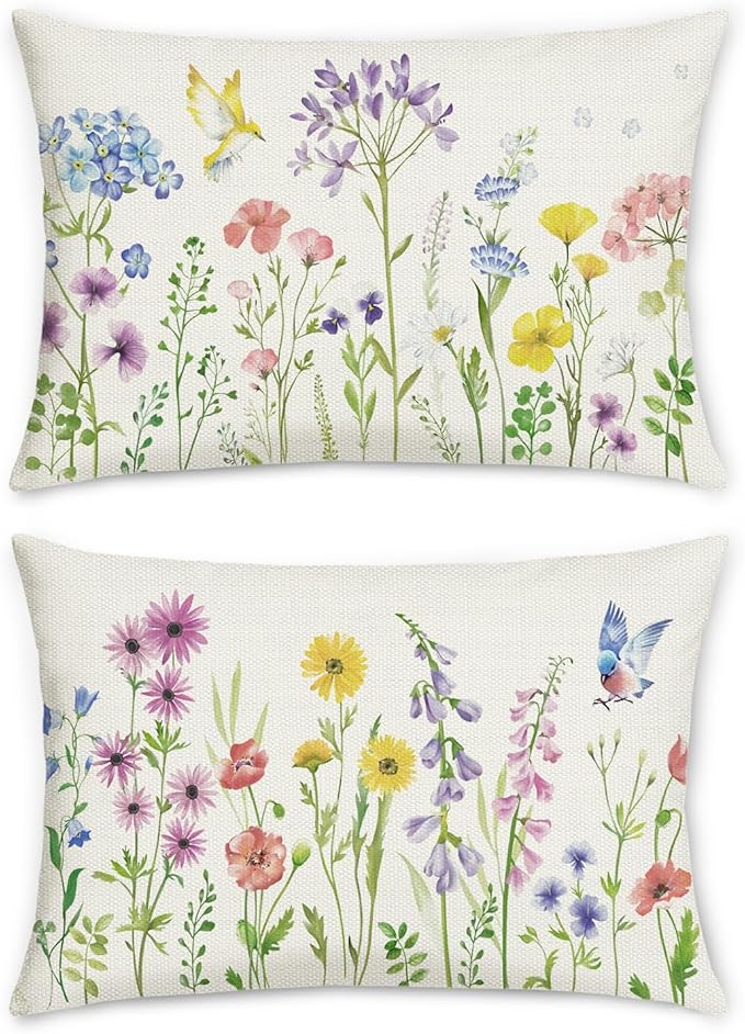 spring throw pillows